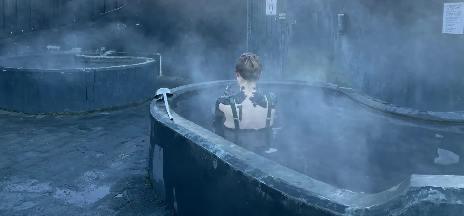 Steam rising above the Hveradalir mud baths